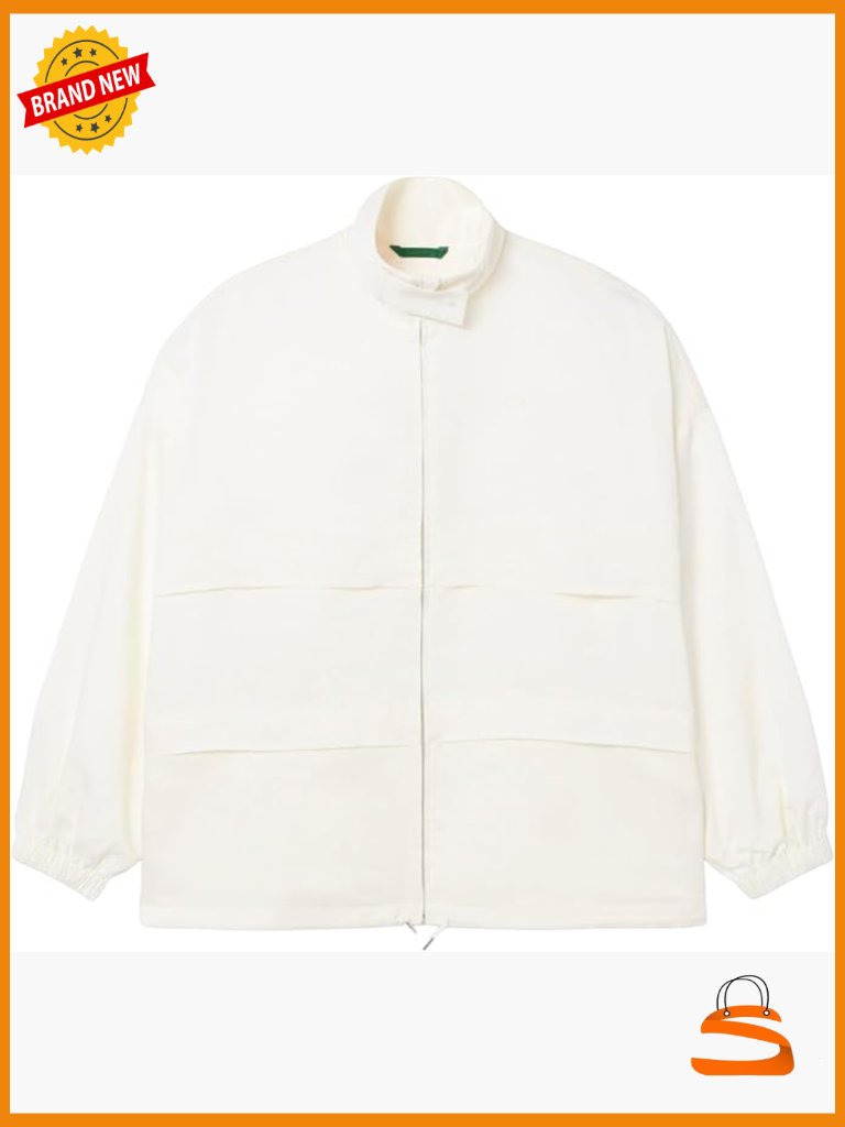 Oversized Linen Blend Track Jacket Lightweight Warm-Weather Relaxed